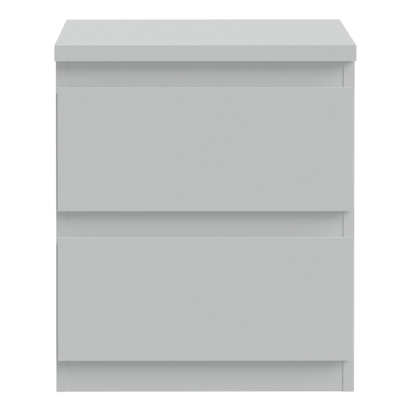 Edmore 49.3cm 2-Drawer Bedside Table – Light Grey – image 3