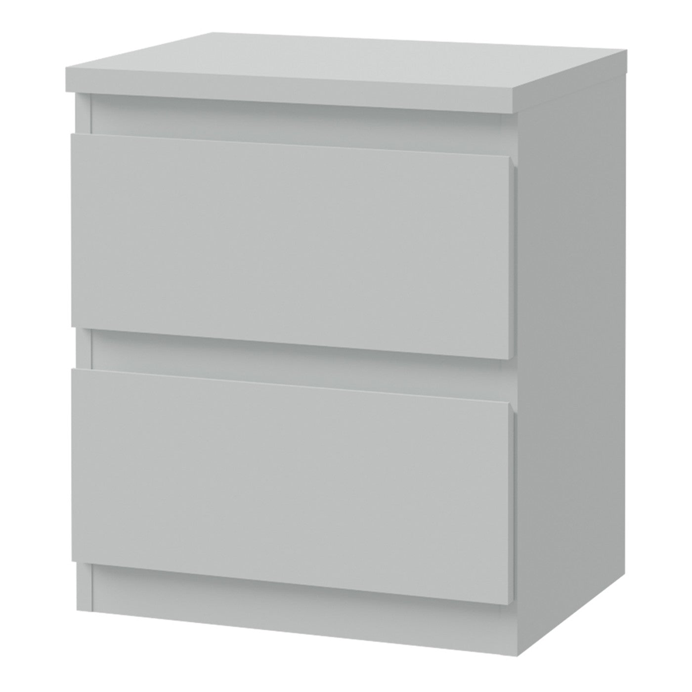 Edmore 49.3cm 2-Drawer Bedside Table – Light Grey – image 4