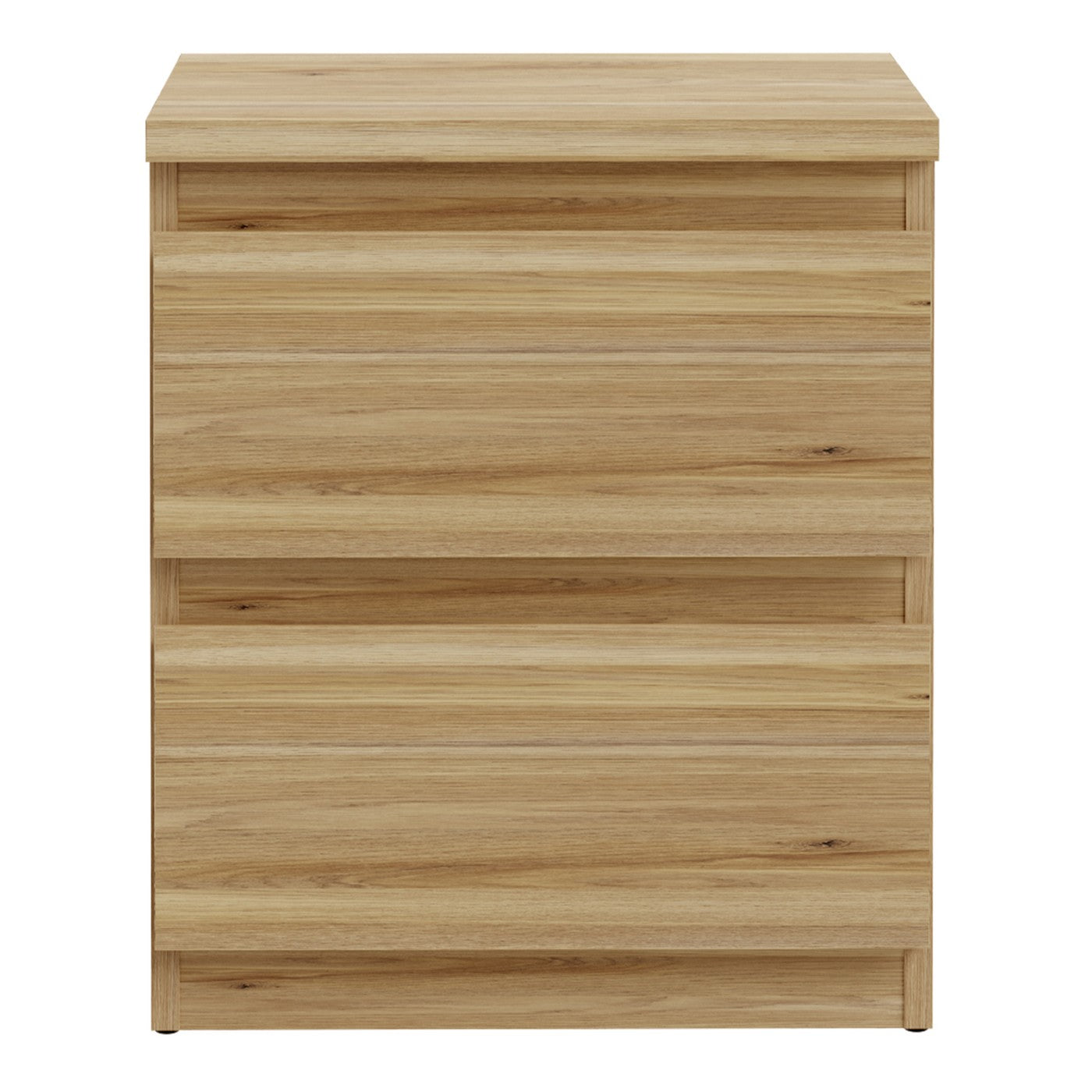 Edmore 49.3cm 2-Drawer Bedside Table – Mauvella Oak – image 3