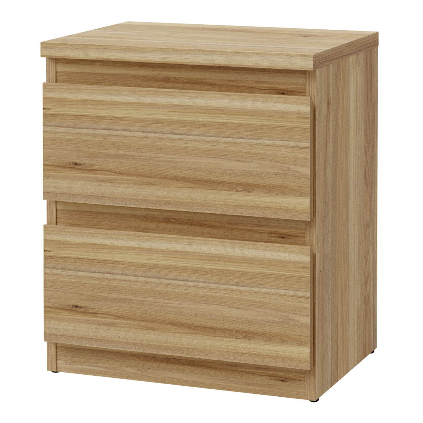Edmore 49.3cm 2-Drawer Bedside Table – Mauvella Oak – image 4