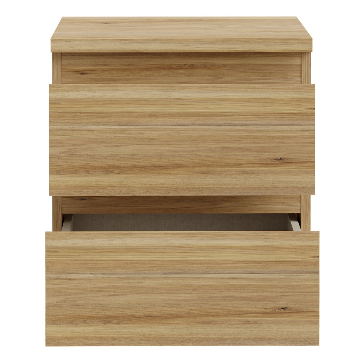 Edmore 49.3cm 2-Drawer Bedside Table – Mauvella Oak – image 6