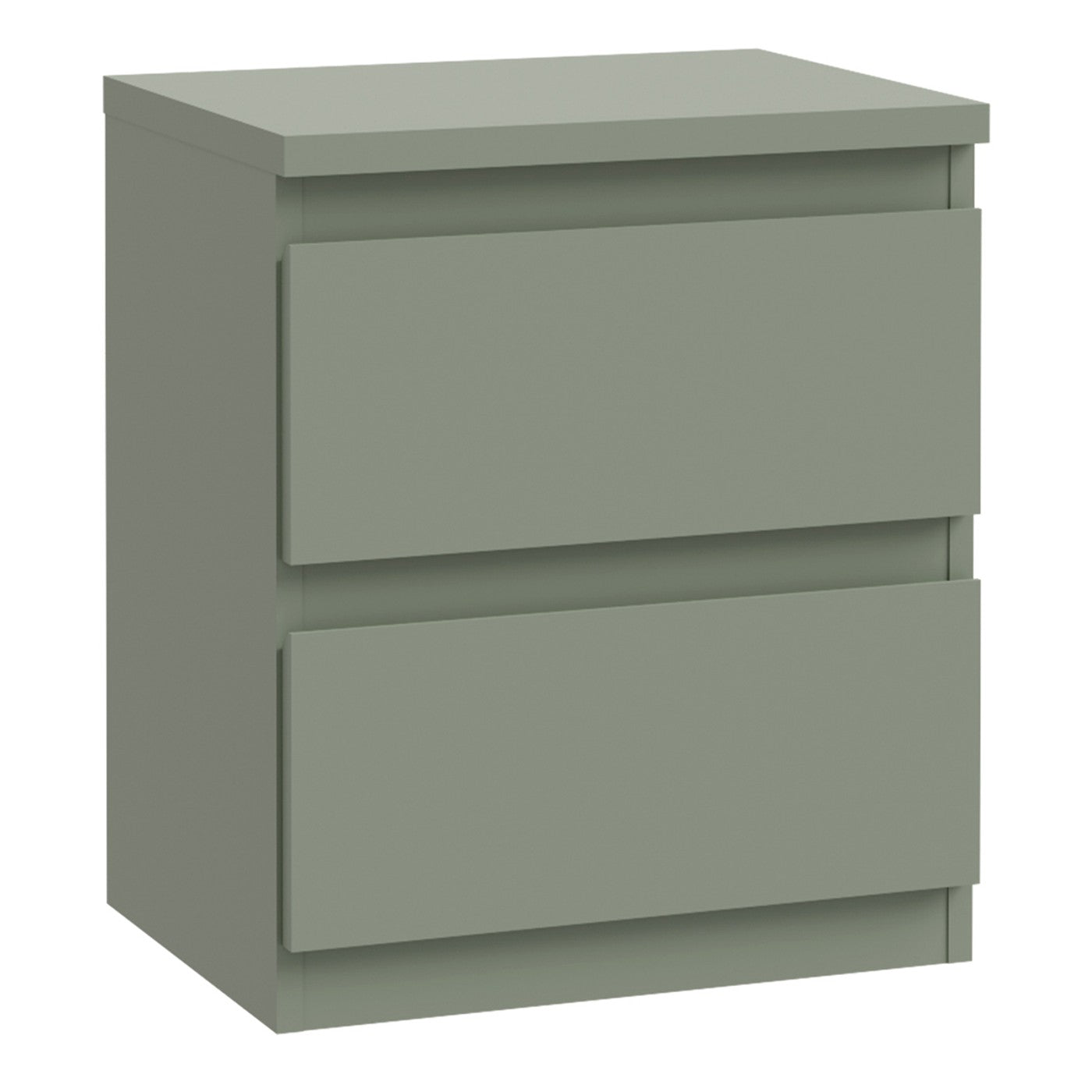 Edmore 49.3cm 2-Drawer Bedside Table – Sage Green – image 2