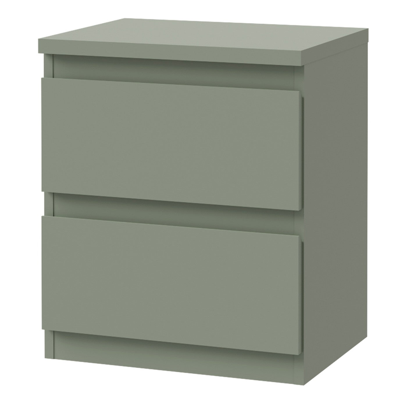 Edmore 49.3cm 2-Drawer Bedside Table – Sage Green – image 4