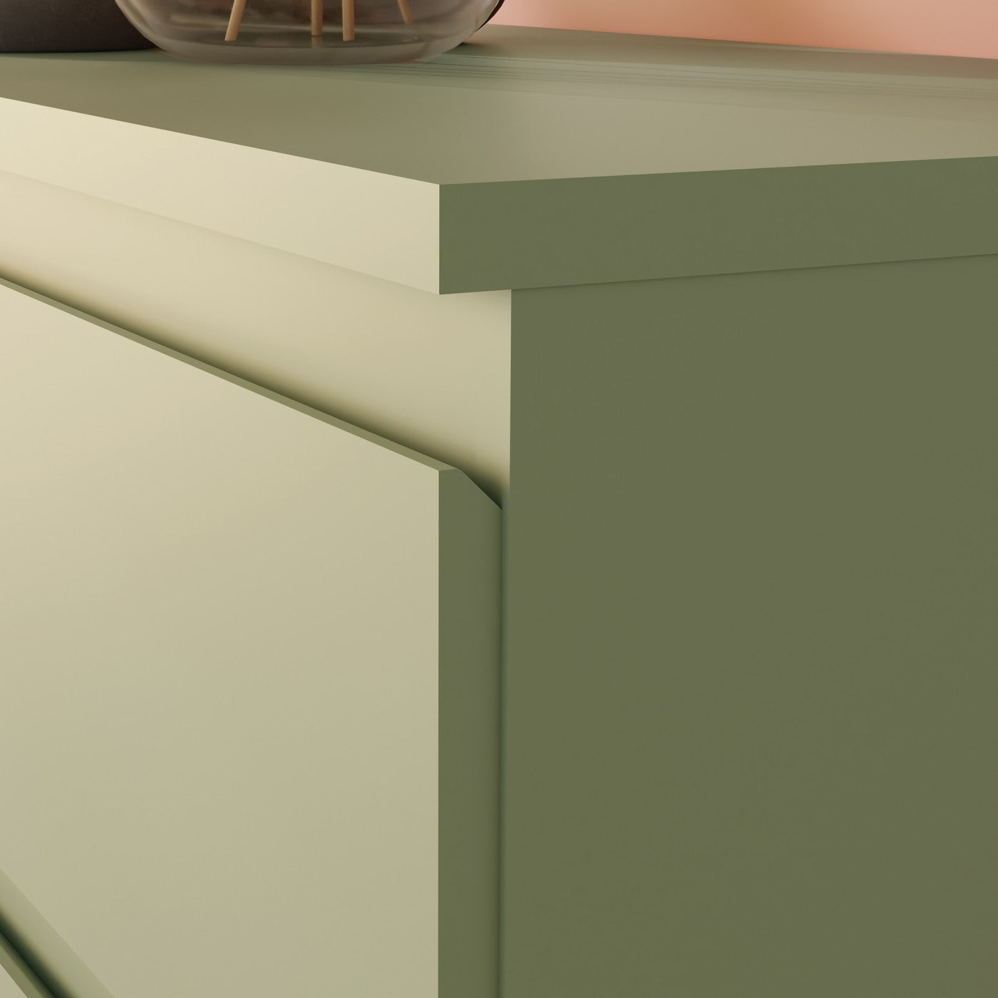 Edmore 49.3cm 2-Drawer Bedside Table – Sage Green – image 8