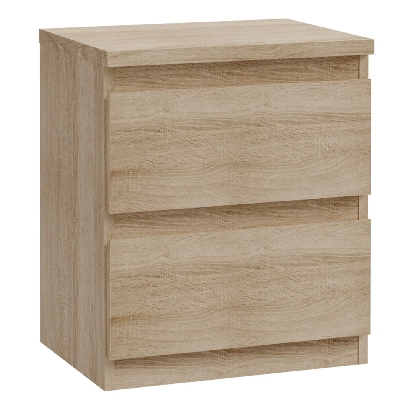 Edmore 49.3cm 2-Drawer Bedside Table – Sonoma Oak – image 2