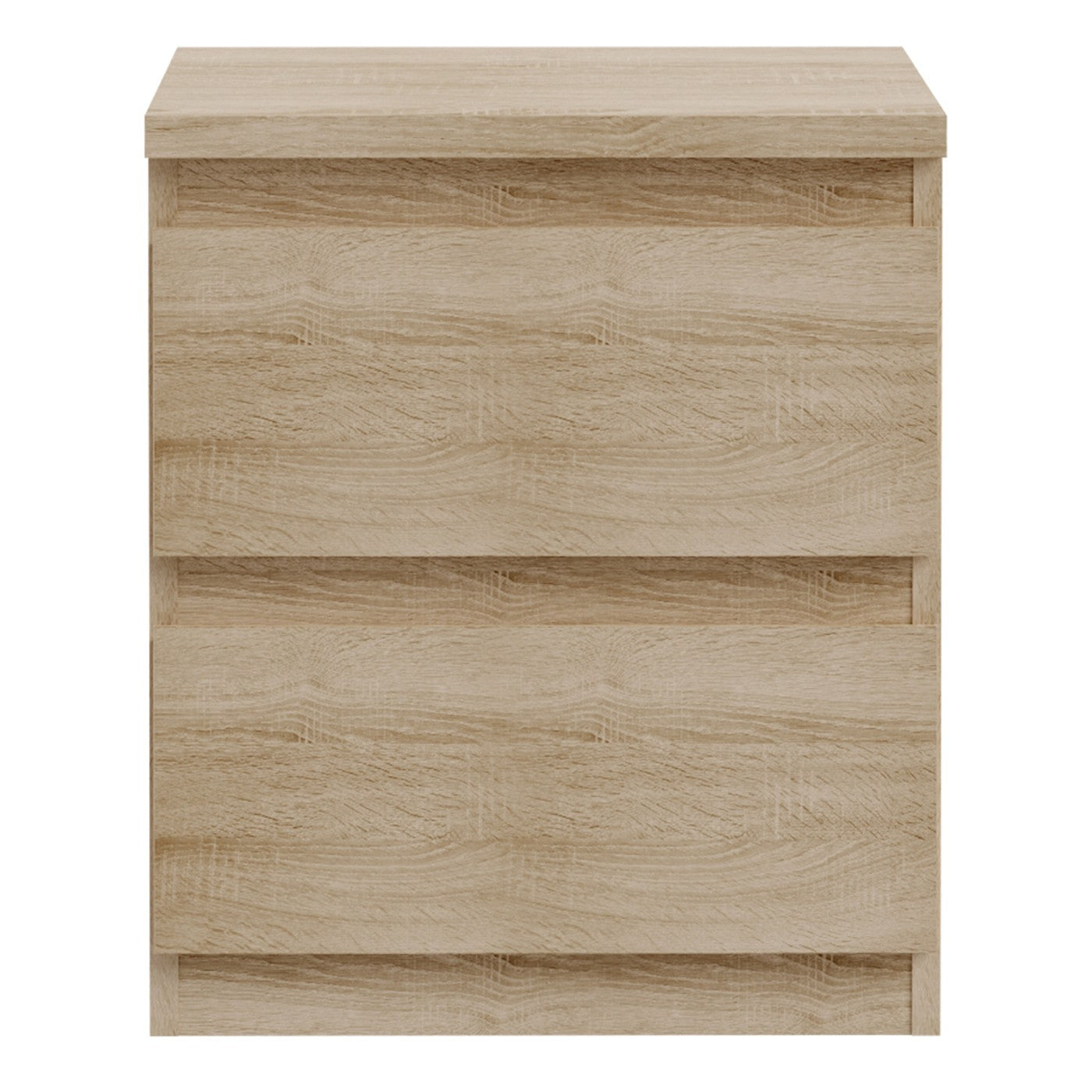 Edmore 49.3cm 2-Drawer Bedside Table – Sonoma Oak – image 3