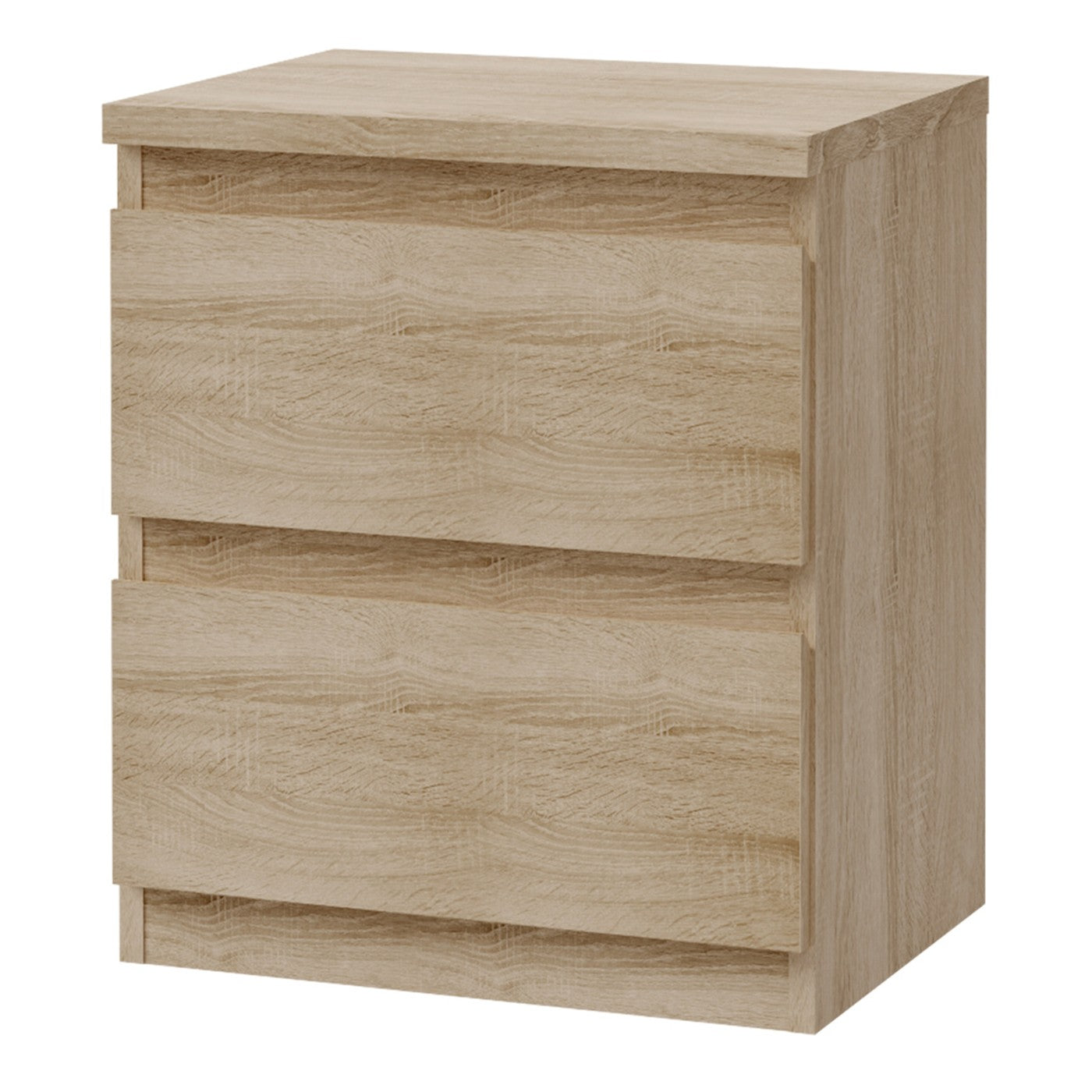 Edmore 49.3cm 2-Drawer Bedside Table – Sonoma Oak – image 4