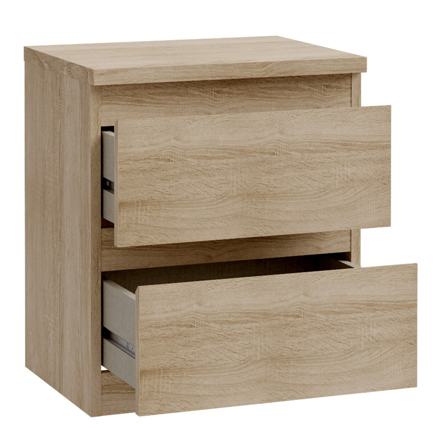 Edmore 49.3cm 2-Drawer Bedside Table – Sonoma Oak – image 5
