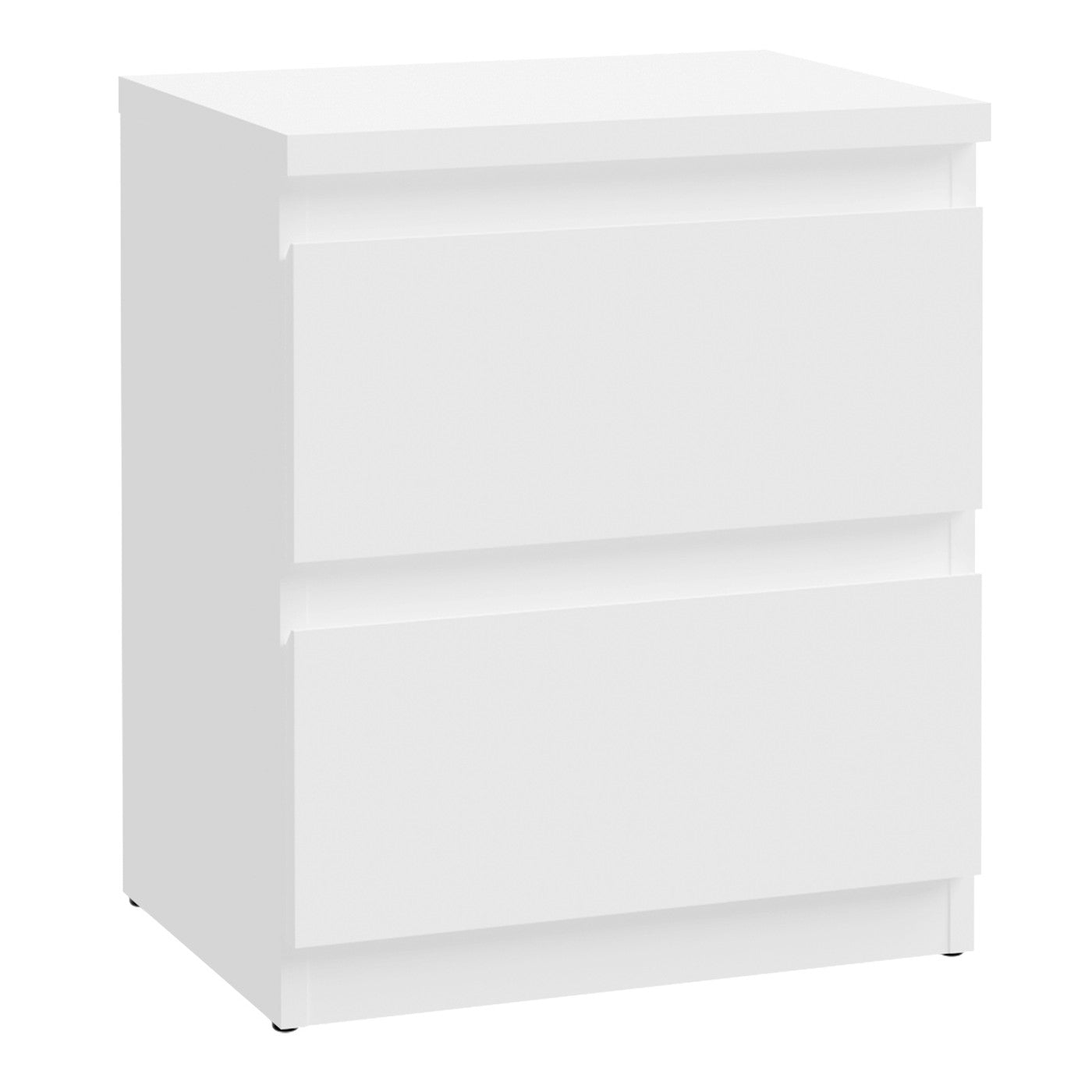 Edmore 49.3cm 2-Drawer Bedside Table – White – image 2