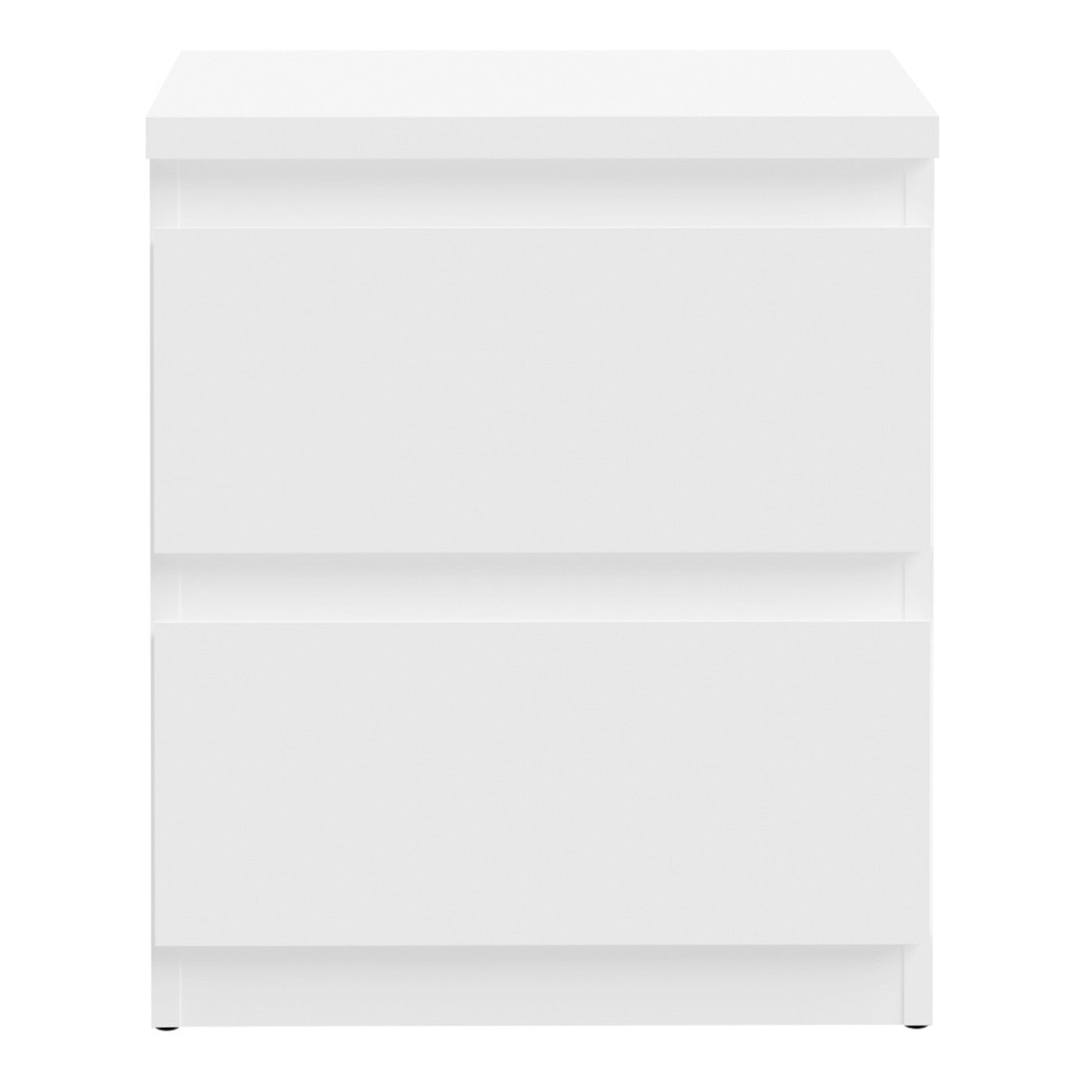 Edmore 49.3cm 2-Drawer Bedside Table – White – image 3