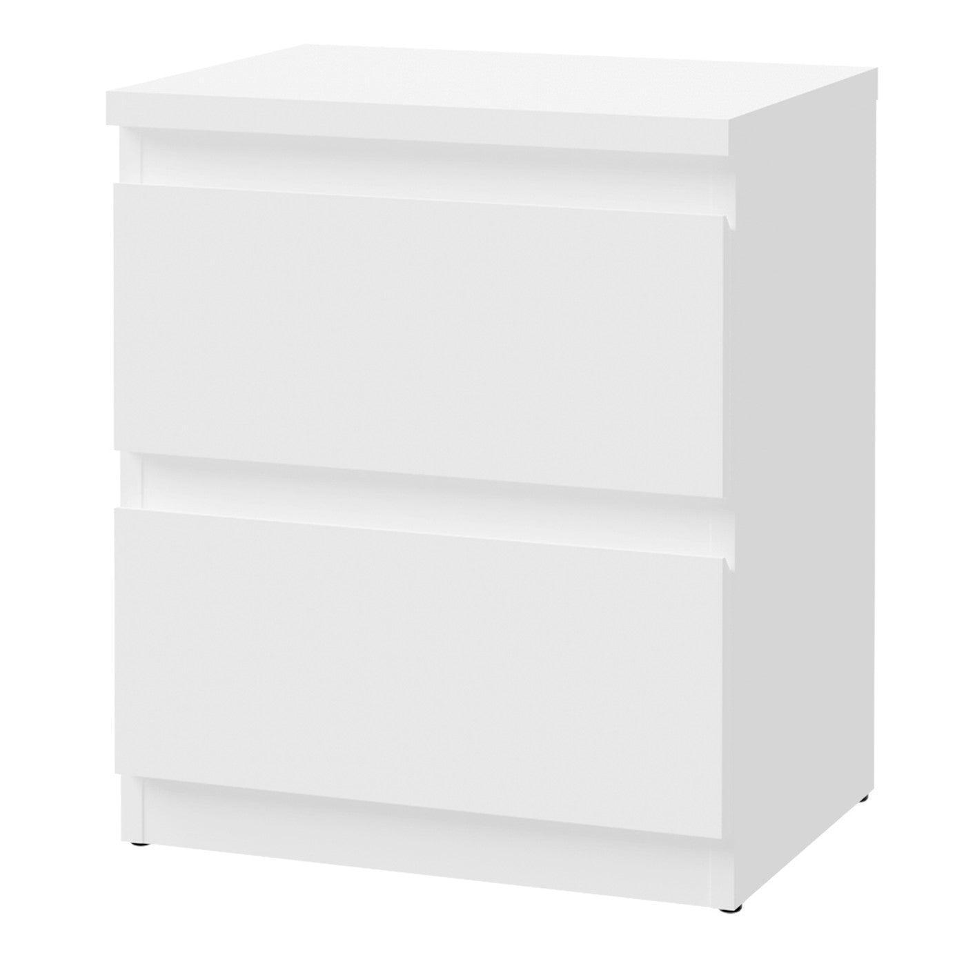 Edmore 49.3cm 2-Drawer Bedside Table – White – image 4
