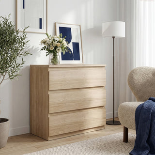 Edmore 79.8cm 3-Drawer Chest – Sonoma Oak – image 1