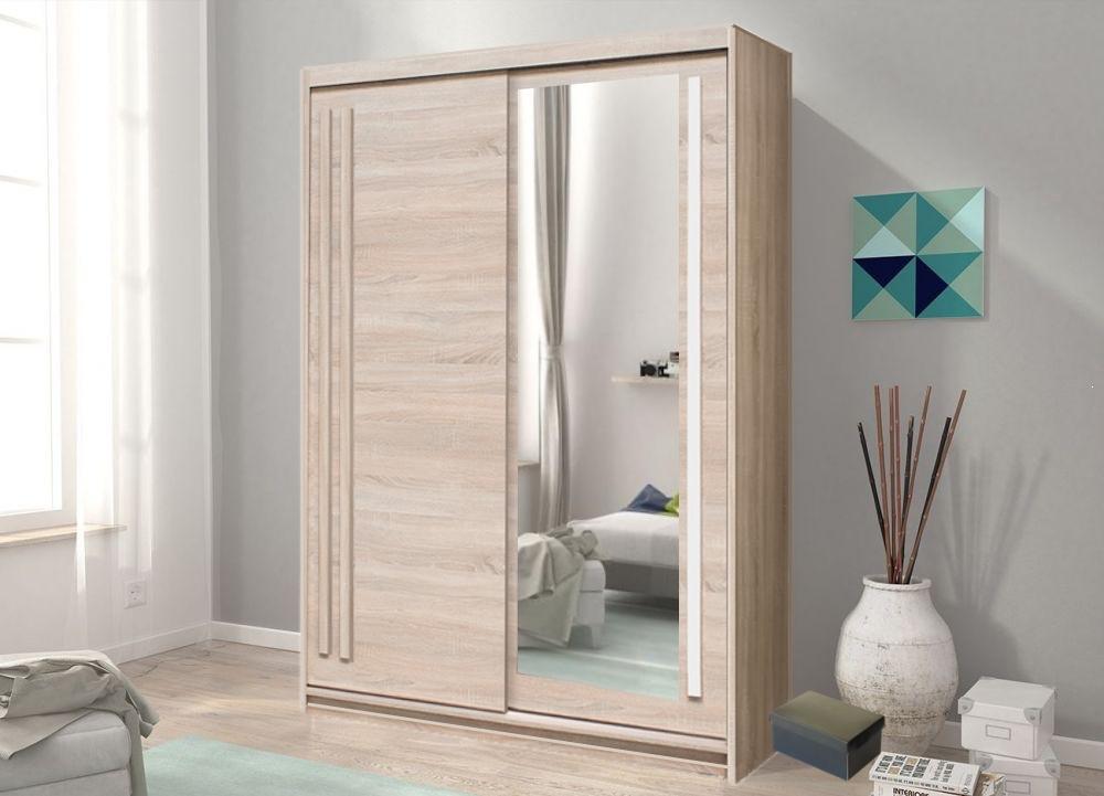 Effect 2 Sliding Door Wardrobe 175cm - Oak Lancelot – image 4