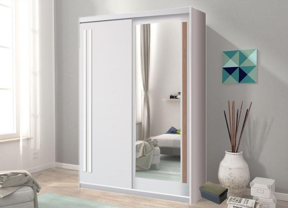 Effect 2 Sliding Door Wardrobe 150cm - Anderson Pine — view 1