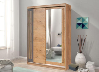 Effect 2 Sliding Door Wardrobe 150cm - Oak Lancelot — view 1