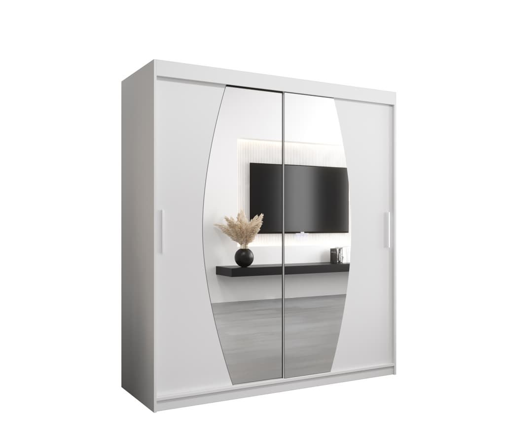 Elypse Sliding Door Wardrobe 180cm - White — view 1