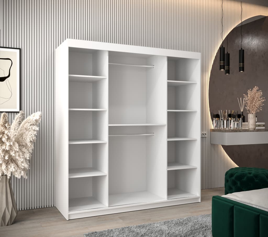 Elypse Sliding Door Wardrobe 180cm - White — view 3