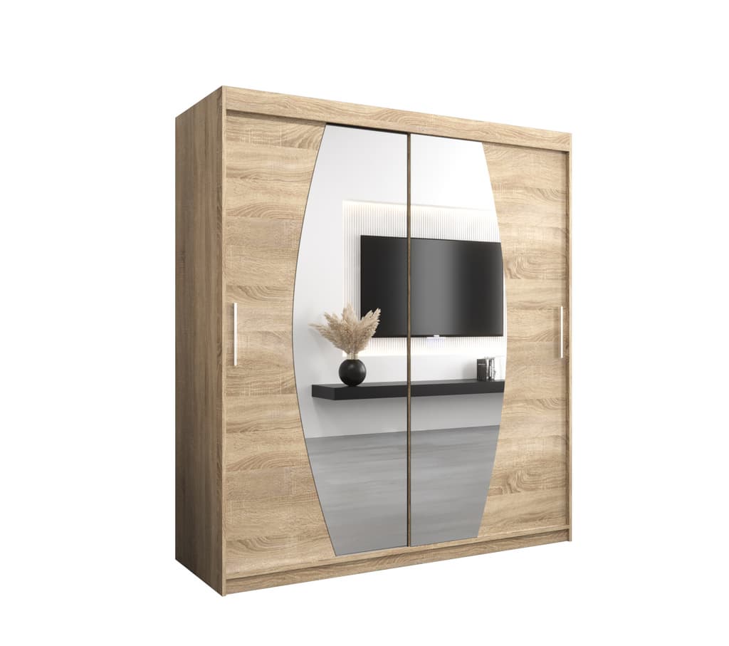 Elypse Sliding Door Wardrobe 180cm - Oak Sonoma — view 1