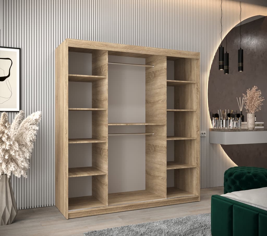 Elypse Sliding Door Wardrobe 180cm - Oak Sonoma — view 3