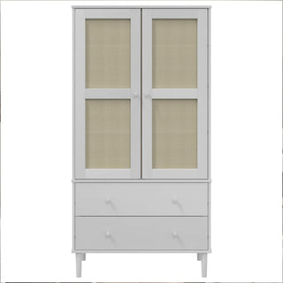 Fenland Wooden Wardrobe With 2 Door 2 Drawer In White