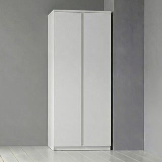 Fribo 83cm 2 Door Wardrobe with Shelves in Alpine White