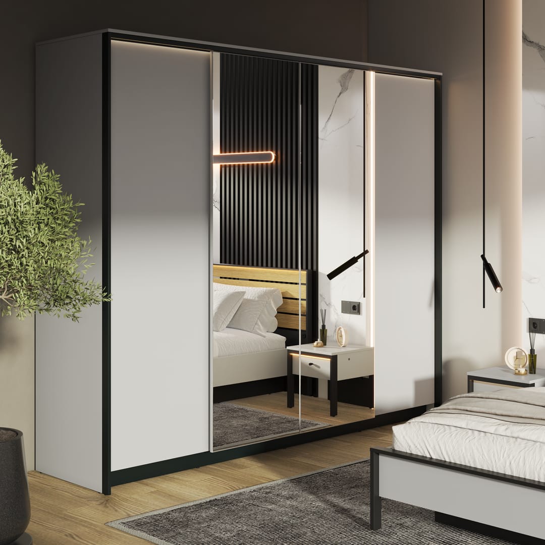 Gris Hinged Door Wardrobe 250cm - gallery image 5