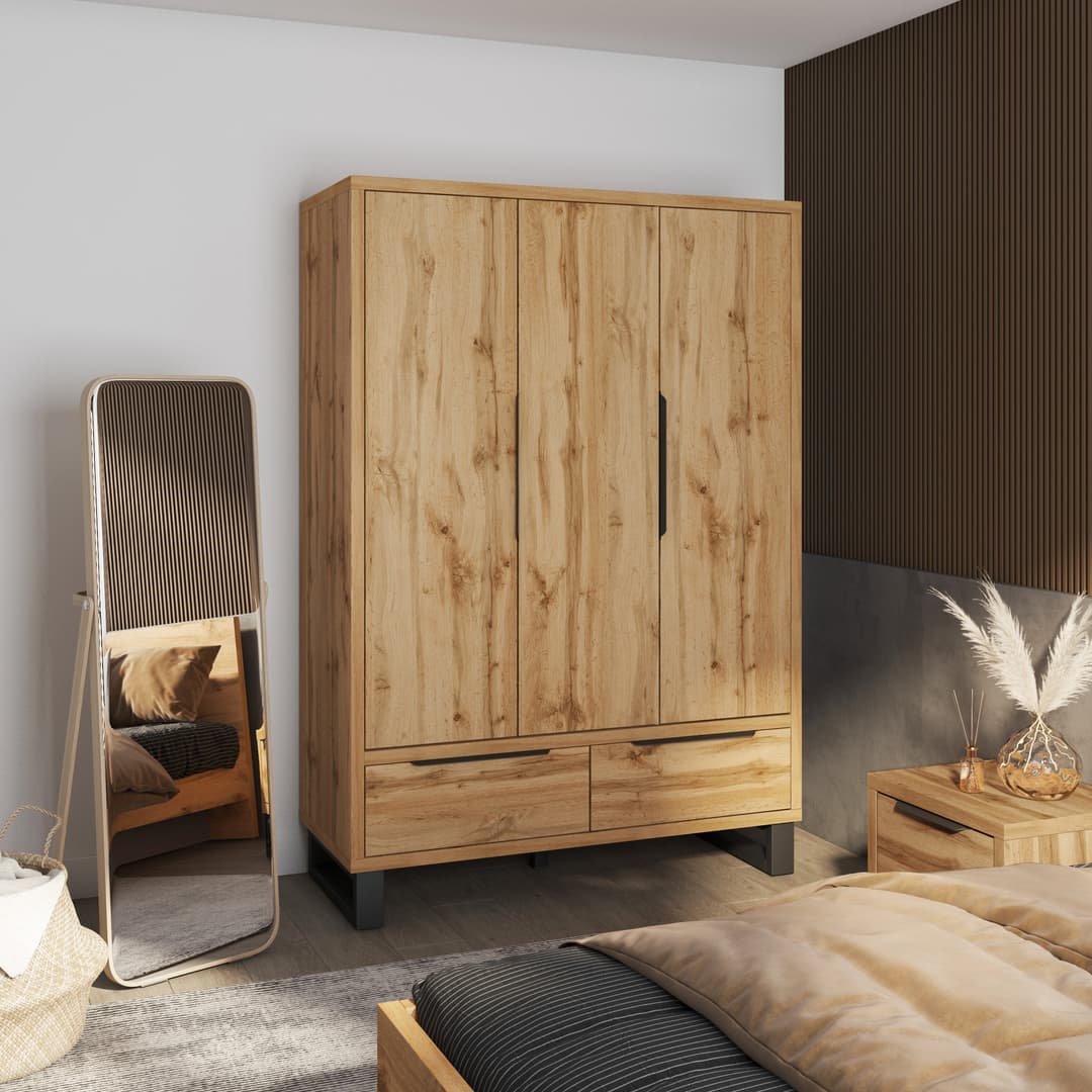 Halle Hinged Door Wardrobe 145cm - gallery image 3