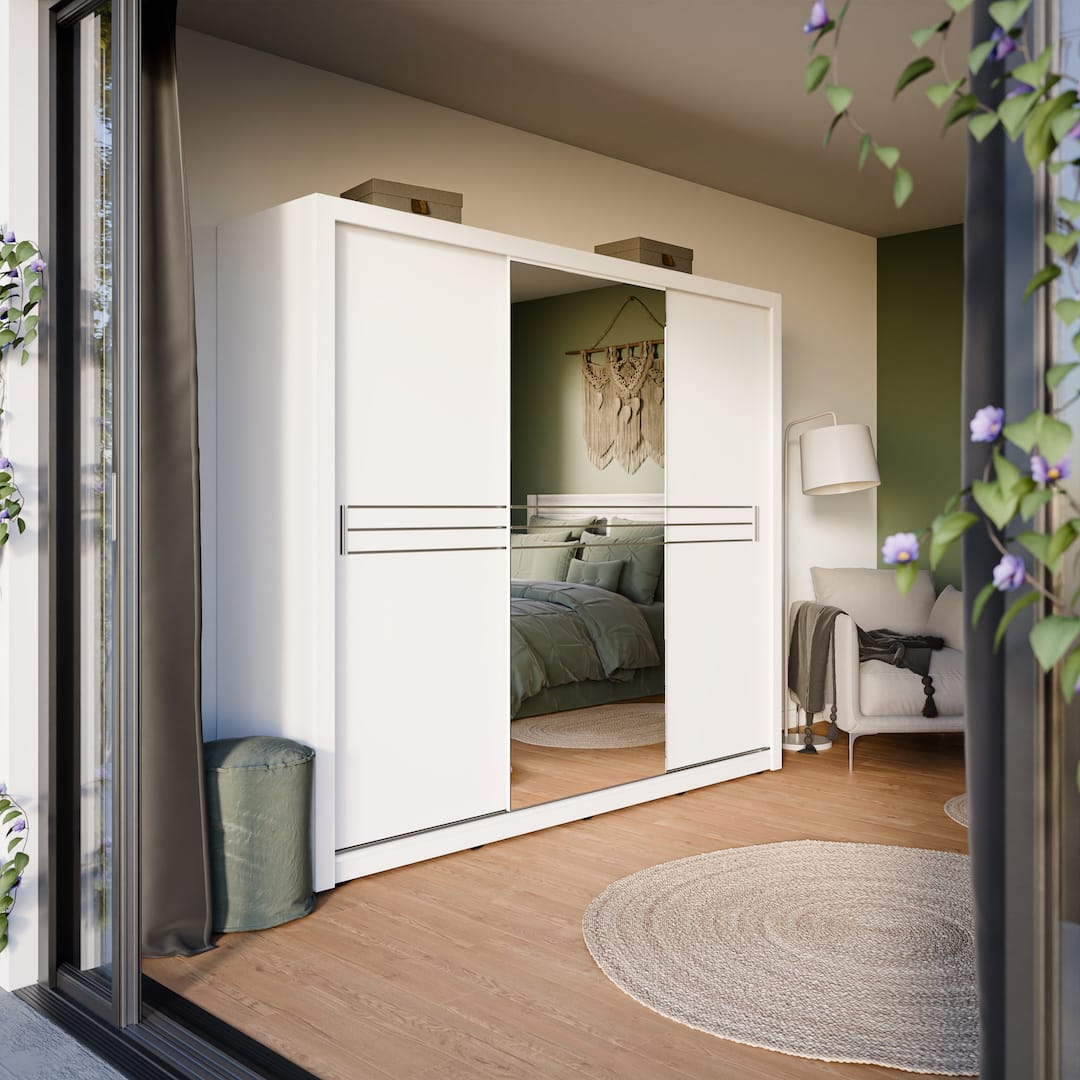Havana ID-11 Sliding Door Wardrobe 250cm - Grey Matt – image 2