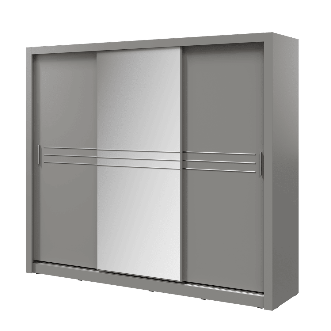 Havana ID-11 Sliding Door Wardrobe 250cm - Grey Matt – image 7