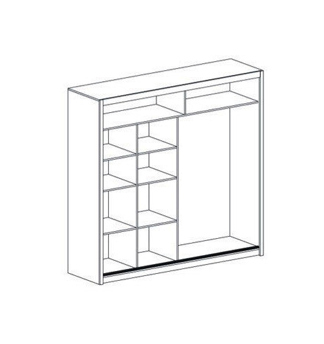 Havana ID-12 203cm Mirrored Sliding Wardrobe – image 2