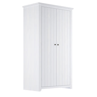 Havanan Wooden Wardrobe With 2 Doors In White