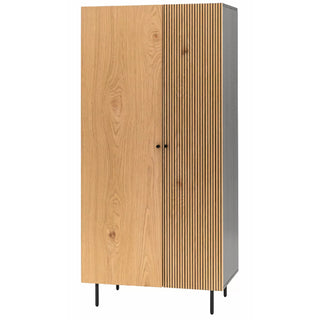 Helena Wooden Wardrobe With 2 Doors In Natural