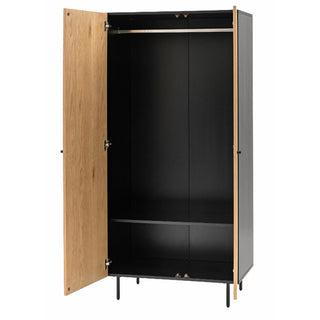 Helena Wooden Wardrobe With 2 Doors In Natural