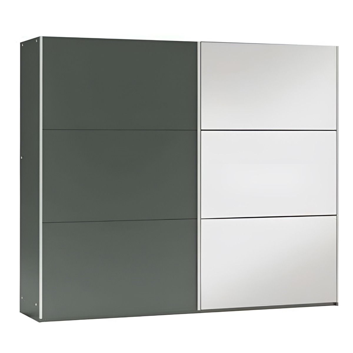 Boris 250cm 2-Door Mirrored Sliding Wardrobe in Grey – product detail