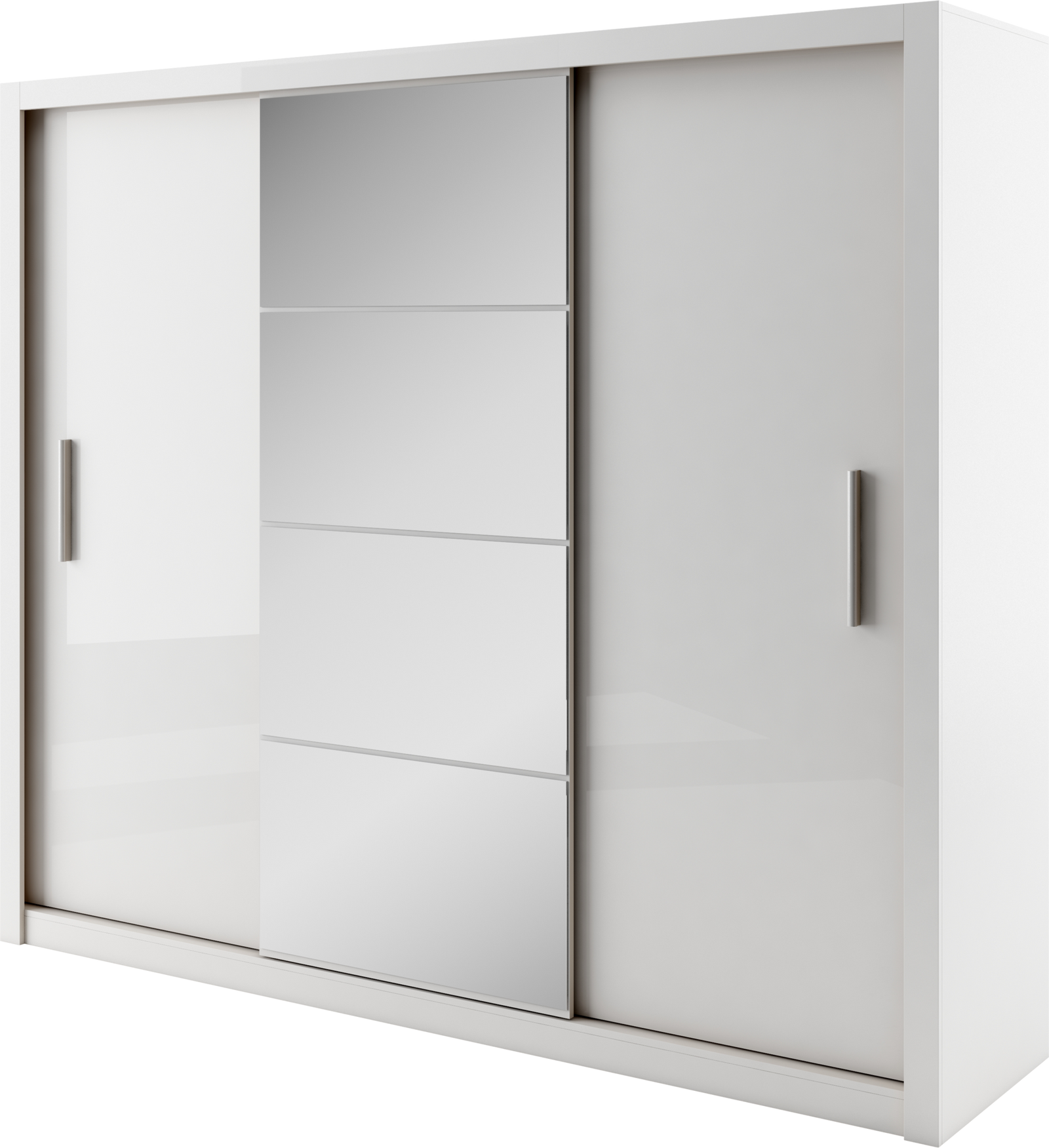 Idea ID-01 250cm 3 Door Mirrored Sliding Wardrobe in Oak San Remo – image 4