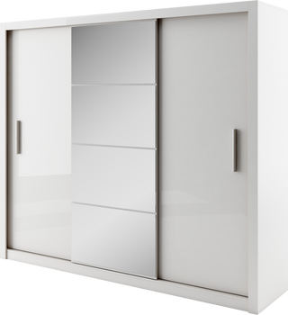 Idea ID-01 250cm 3 Door Mirrored Sliding Wardrobe in Oak San Remo – image 4