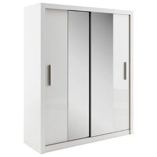 Ionia Wooden Wardrobe With 2 Sliding Doors In Matt White
