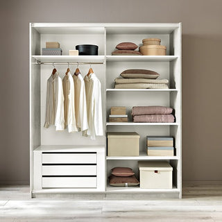 Jessica Medium Wooden Mirrored Sliding Door Wardrobe In Grey Marble