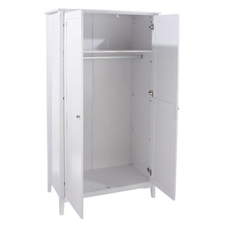 Kamuy Wooden Wardrobe With 2 Doors In White
