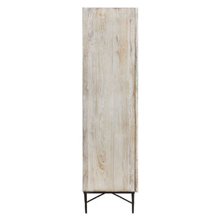 Karot Wooden Wardrobe With 2 Doors In Light Grey