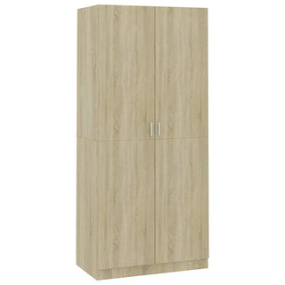 Kaylor Wooden Wardrobe With 2 Doors In Sonoma Oak