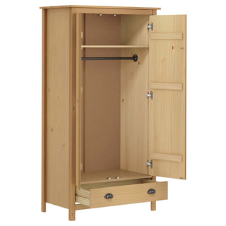 Kendal Wooden Wardrobe With 2 Doors In Brown