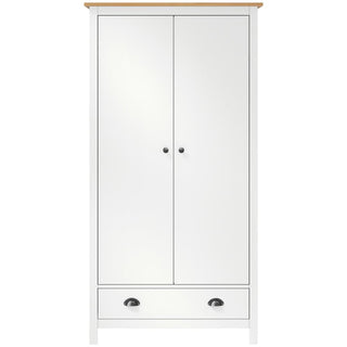 Kendal Wooden Wardrobe With 2 Doors In White And Brown