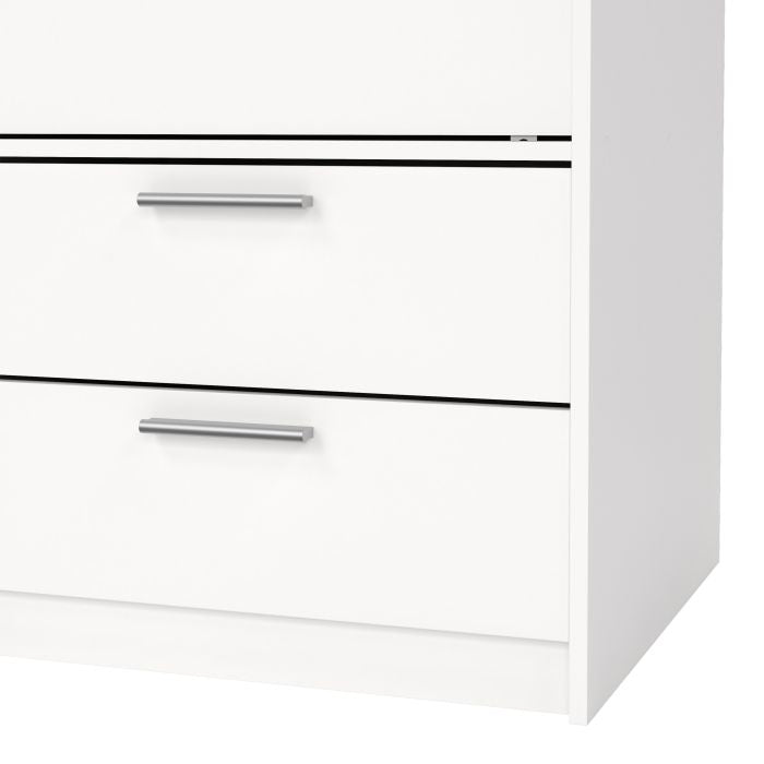 Lacoste 121.2cm 2-Door Sliding Wardrobe with 4 Drawers – White – product image 11