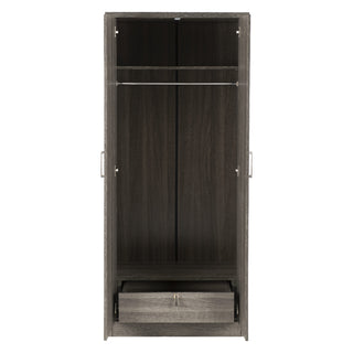 Laggan Wooden Wardrobe With 2 Doors In Black