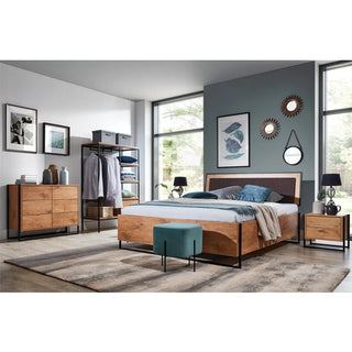 Logan Wooden Wardrobe Left With 1 Folding Door In Lancelot Oak