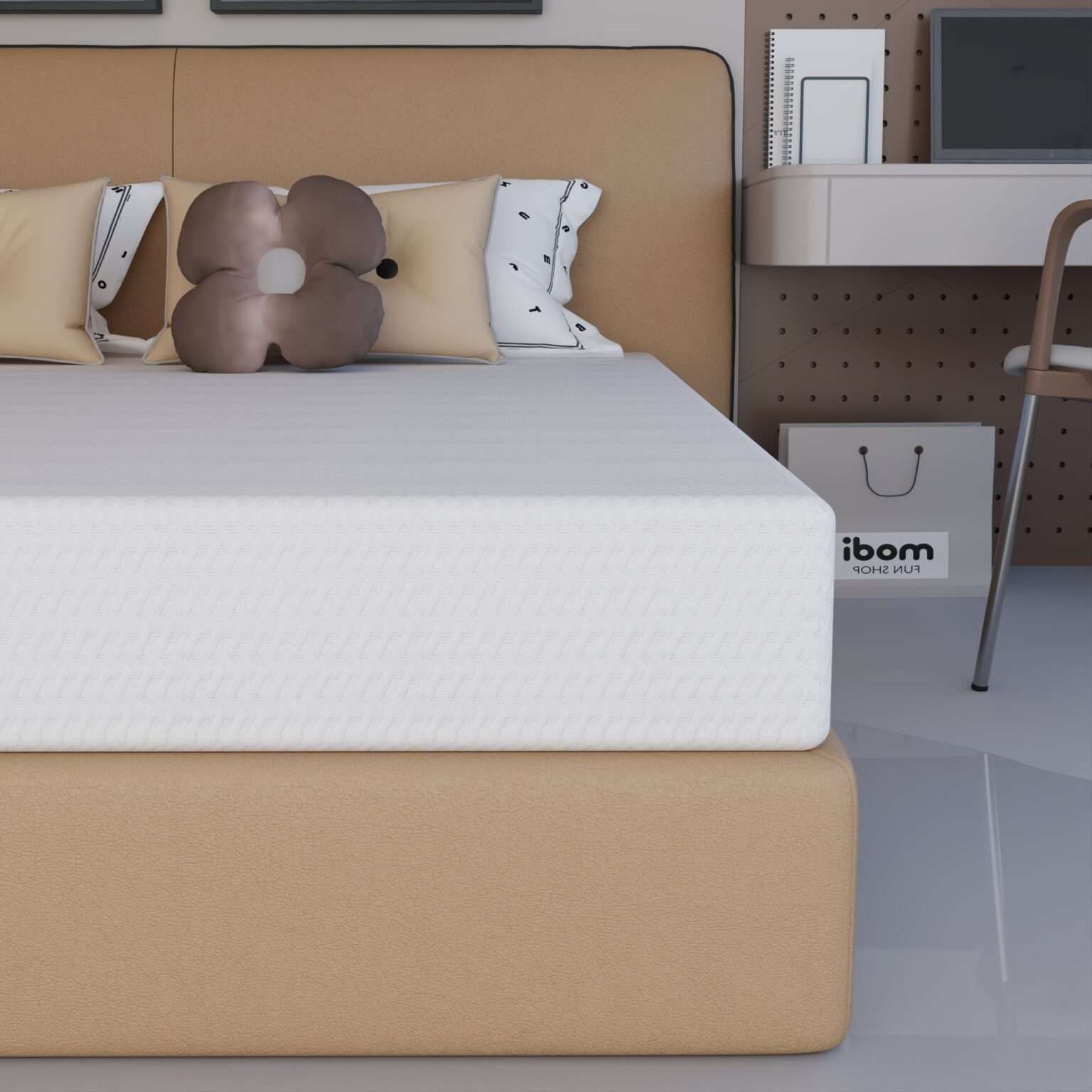CHOICEWARDROBE High Density Hard Foam Mattress - Single 90cmx190cm in White – image 2