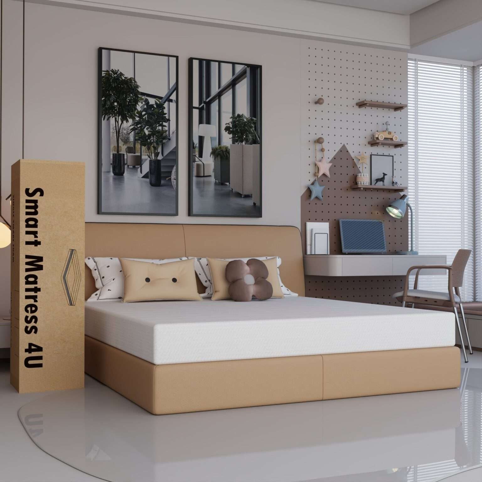 CHOICEWARDROBE High Density Hard Foam Mattress - Single 90cmx190cm in White – image 6