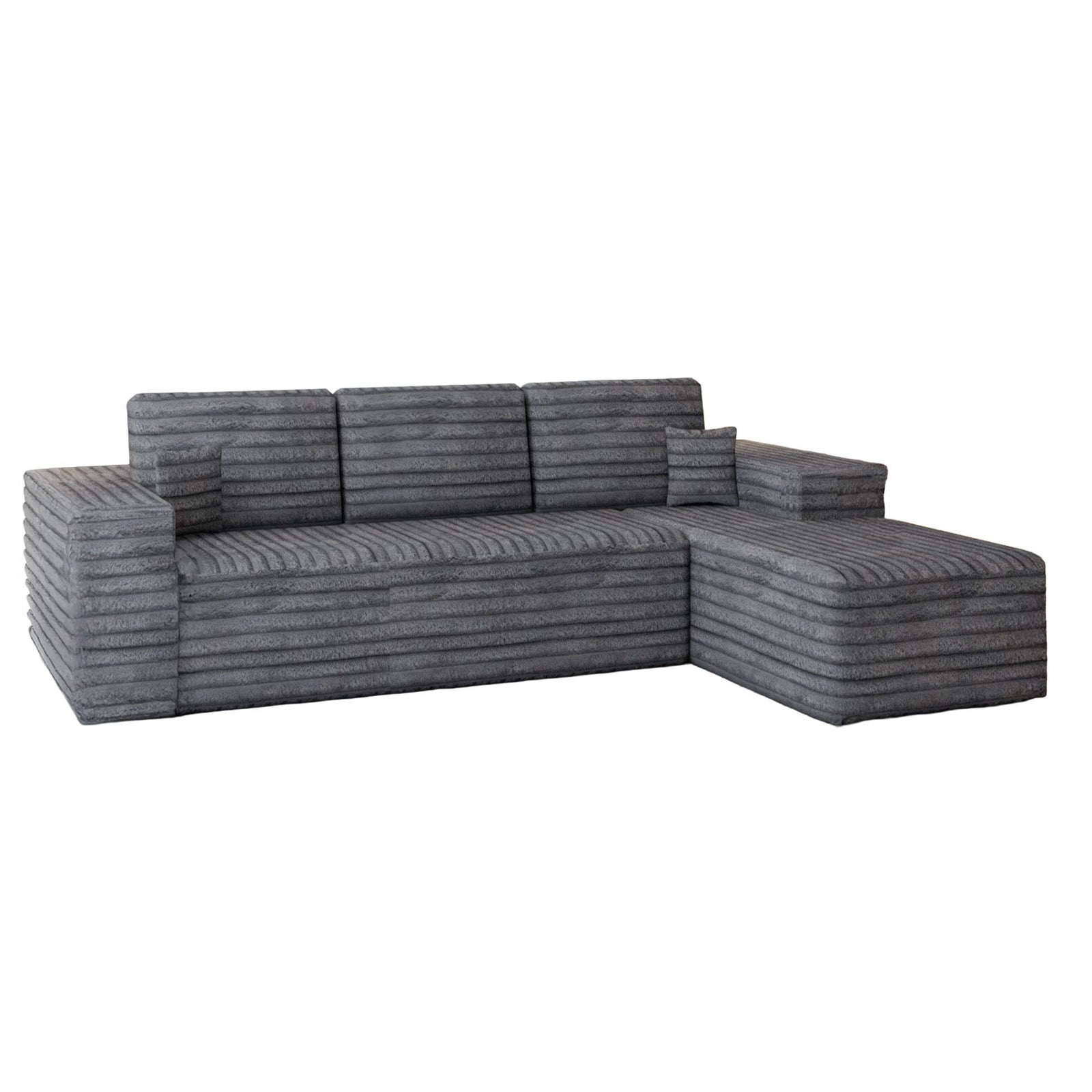 CHOICEWARDROBE Smart Right Corner Sofa – No Assembly Required in Grey – image 5