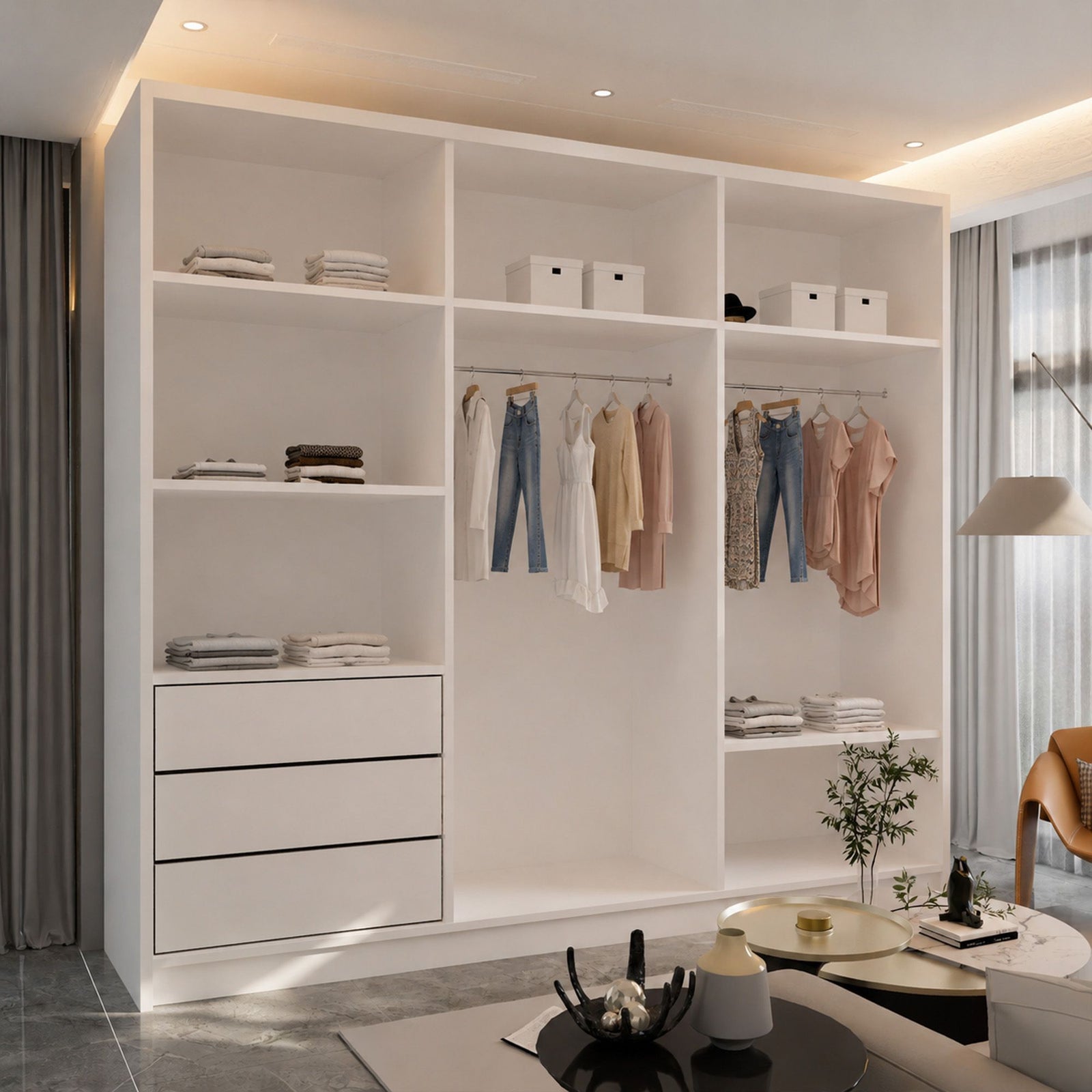CHOICEWARDROBE Ronni Sliding Door Wardrobe 250cm X 217cm in White – image 3